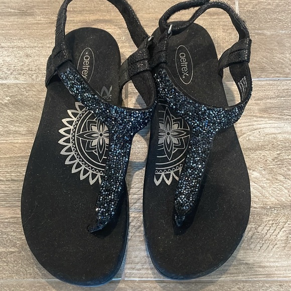 Black sparkle sandals - Picture 4 of 5